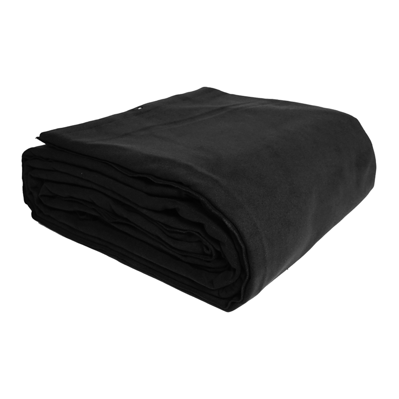 FOS TECHNOLOGIES - Fondo nero 6x4m, occhielli ogni 300mm sul bordo superiore