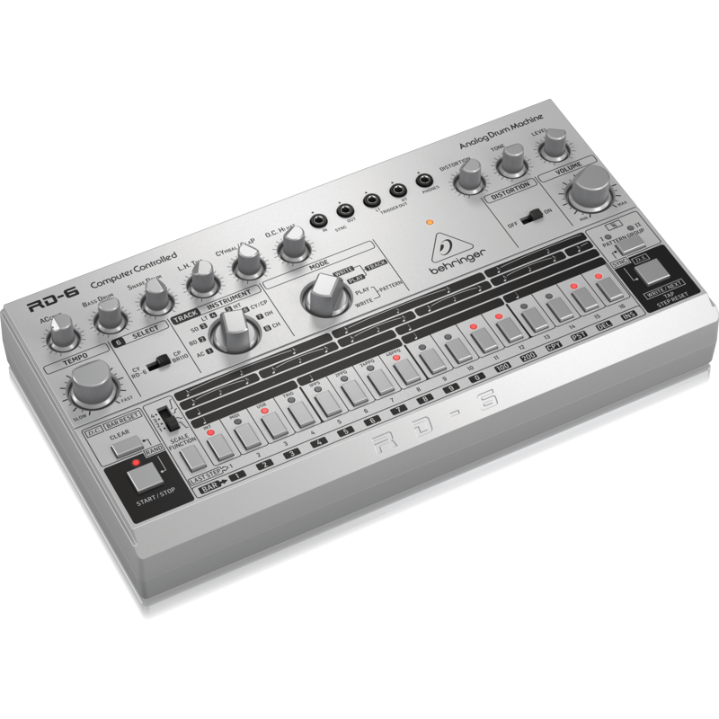 BEHRINGER - Drum Machine analogica con 8 suoni, sequencer a 16 step ed effetto distorsione