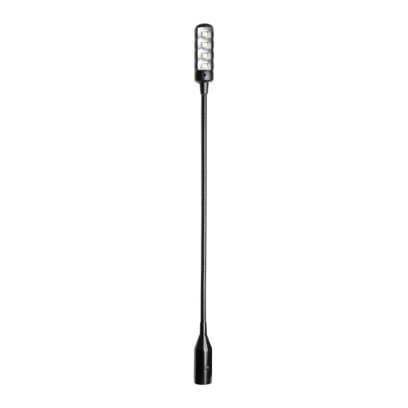 ADAM HALL - Lampada a collo di cigno XLR a 3 poli con 4 COB LED