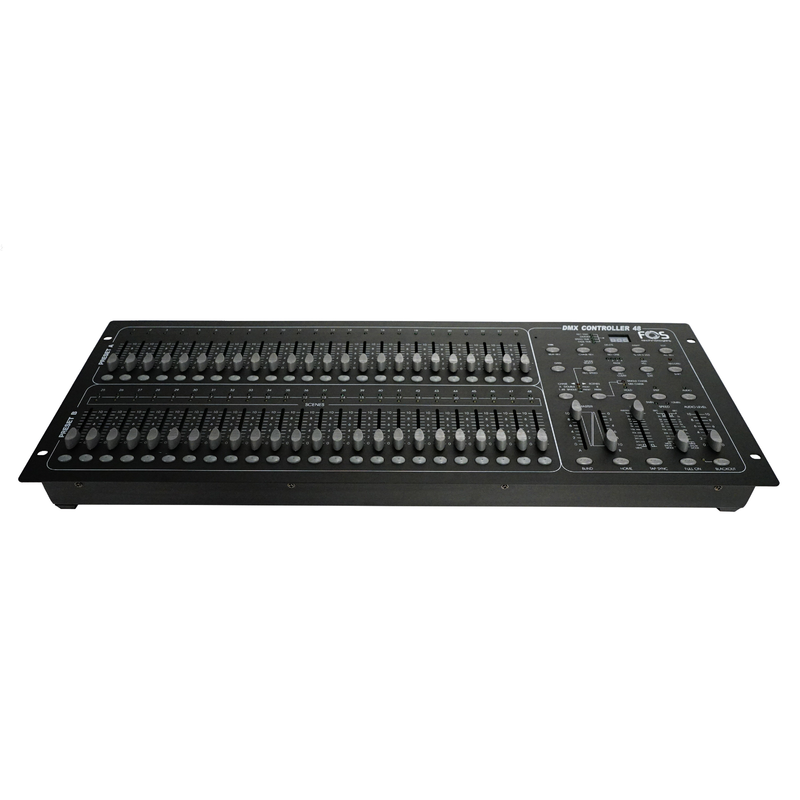 FOS TECHNOLOGIES - Controller DMX a 24 canali con pulsanti di selezione e 24 fader di canale