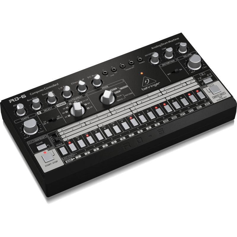 BEHRINGER - Drum Machine analogica con 8 suoni, sequencer a 16 step ed effetto distorsione