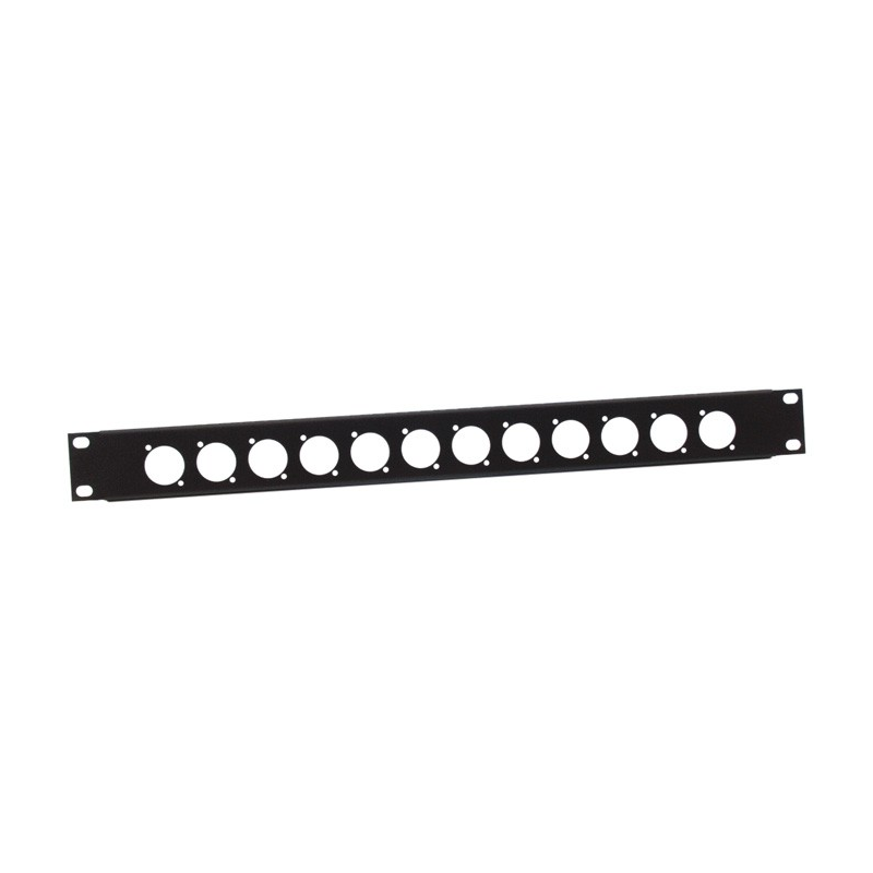 ADAM HALL - Pannello rack a U 19” 1 U, per 12 prese