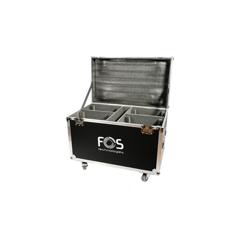 FOS TECHNOLOGIES - Flight Case con ruote per 4 unità Wash 600 HEX